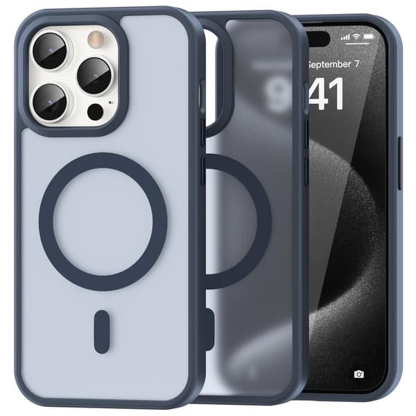 ColorPop iPhone 15 Pro Skal CH MagSafe Matt Mörkblå 35