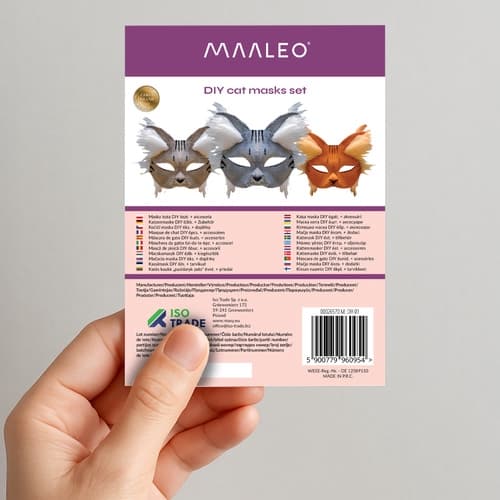 DIY Katte maske med tilbehør - Håndværkssæt med tilbehør 604