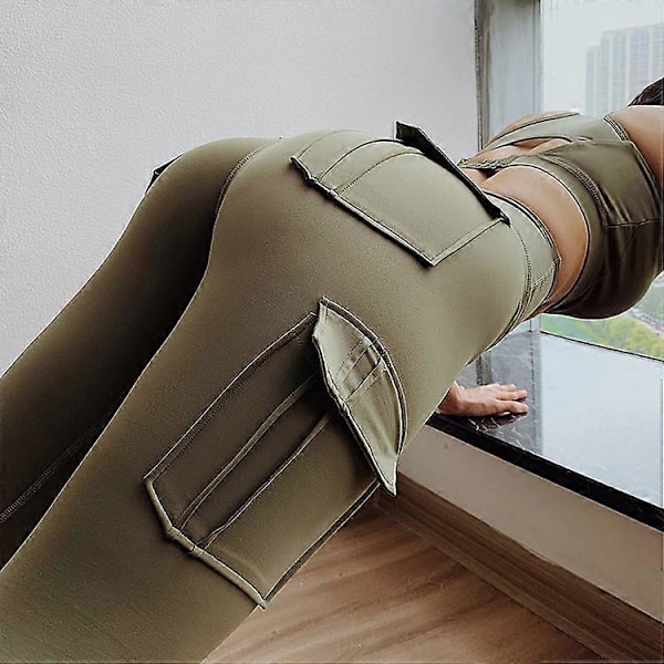 Treenaileggingsit korkealla vyötäröllä, pehmeät ja läpinäkymättömät urheiluhousut, hengittävät ja nopeasti kuivuvat grey1 S