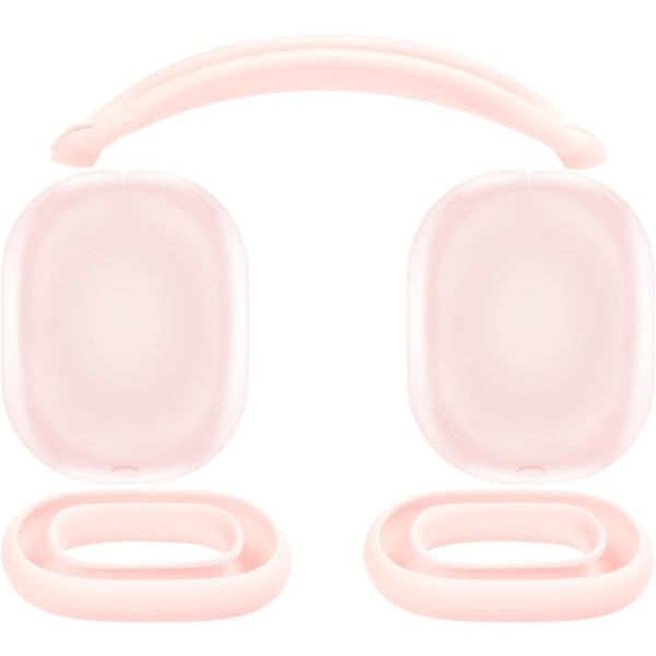 Skyddskit för AirPods Max, Huvudbandsskydd + TPU-skalskydd + Silikonöronkuddar, Svettresistent Tillbehör, Lätt att Tvätta, Repskydd