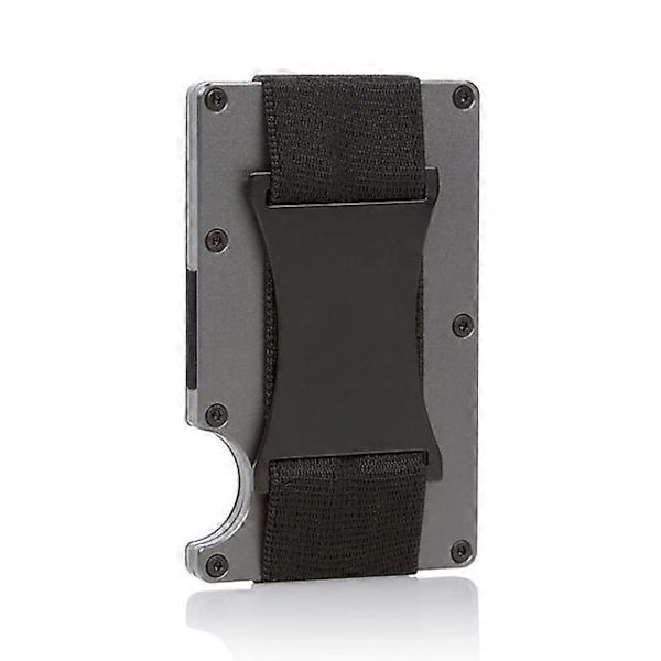 Aluminium Kreditkortshållare för Män, Plånbok, Ny Minimalistisk RFID-Blockerande Slim Anti-Skydd Metallkorthållare med Klämma