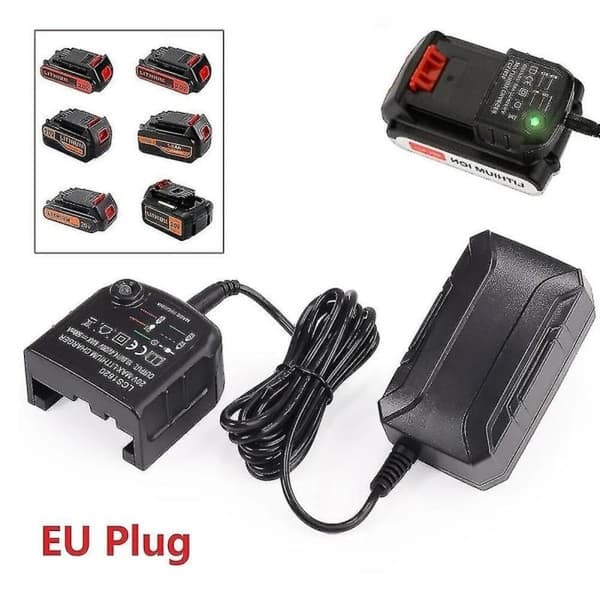10.8V 14.4V 20V Li-ion Lader for Black&Decker Drill EU-plugg LBX20