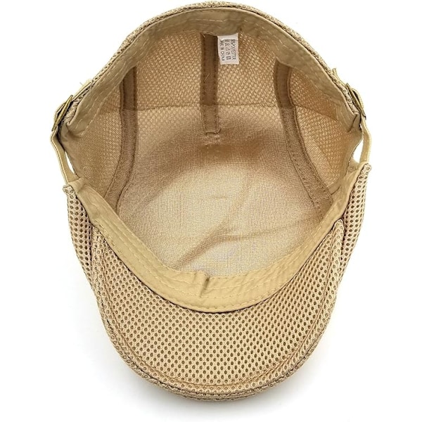 Newsboy Basker Ivy Keps Cabbie Platt Keps Justerbar Herr Andningsbar Mesh Sommarhatt Black