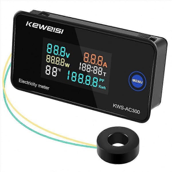 AC-voltmeter 50-300V 45-65Hz 0-10A detekteringskretsmonitor
