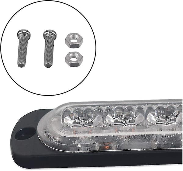 4kpl 18w 6 Led Ohut Keltainen Strobe Vilkkuvalo Palkki Auto Kuorma-auto Varoitussignaali Pysäköintivalo Lamppu