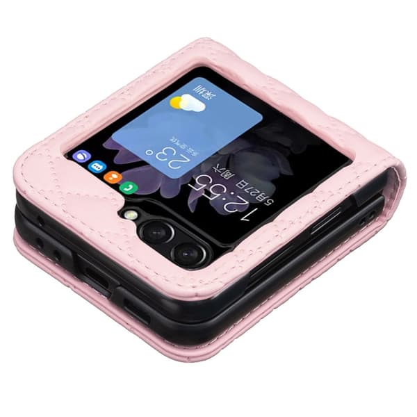 BINFEN Galaxy Z Flip 6/7 FE Skal Diamond Textur Rosa 51