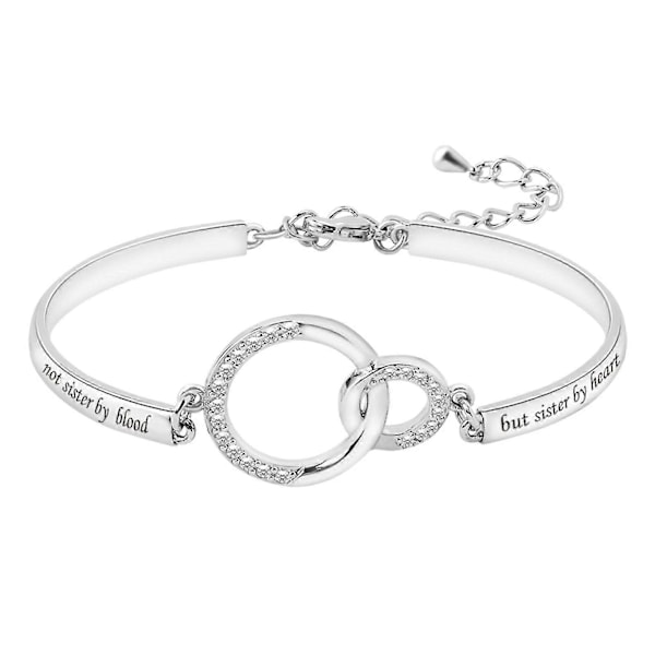 "Not Sister by Blood But Sister by Heart" Christmas Day Gift Fashion Bracelet