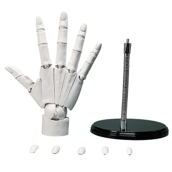 Universell flexibel handmodell, rörlig konstnärsmodell handform, för hemmakontorsdekoration, display A Vit