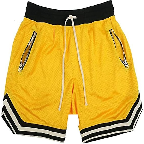 \"Træningsshorts til mænd, aktive løbeshorts, atletiske joggingbukser med lynlåslomme\"