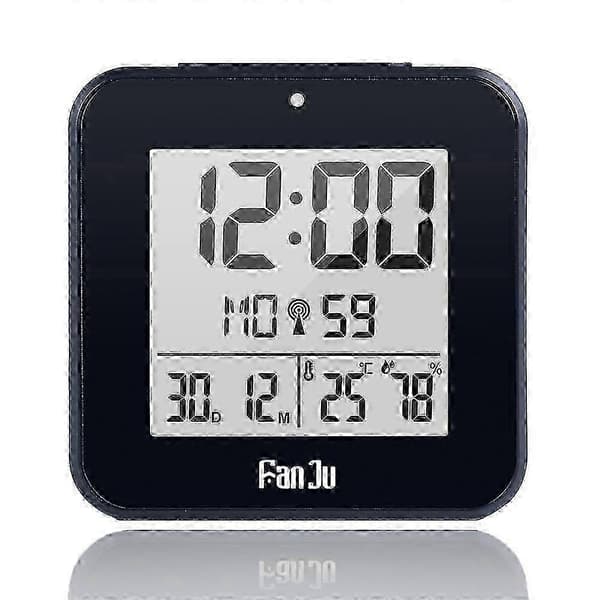 Radiostyrd väckarklocka med touchsensor, inomhustemperaturdisplay och snooze