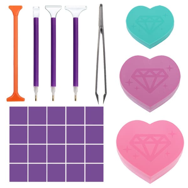 9 PCS Plastic Diamond Painting Kit Portable Diamond Painting Acce