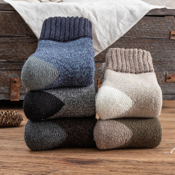 New 3Pairs Mens Wool Warm Sock Winter Thick Breathable Soft Socks