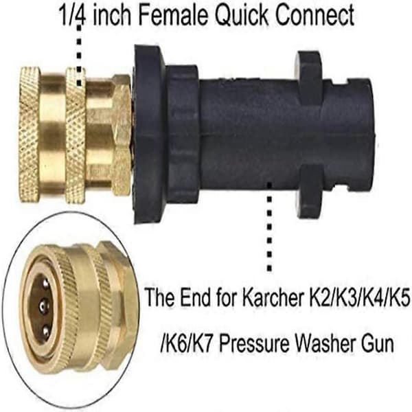 Skumdyse til højtryksrenser til Karcher, 3500 PSI Quick Connect 1/4 tomme adapter, MultiAngle Spray