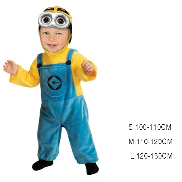 Anime Minion Familjekostym för Cosplay Pojke Flicka Klänning Jumpsuits Pojke boy L