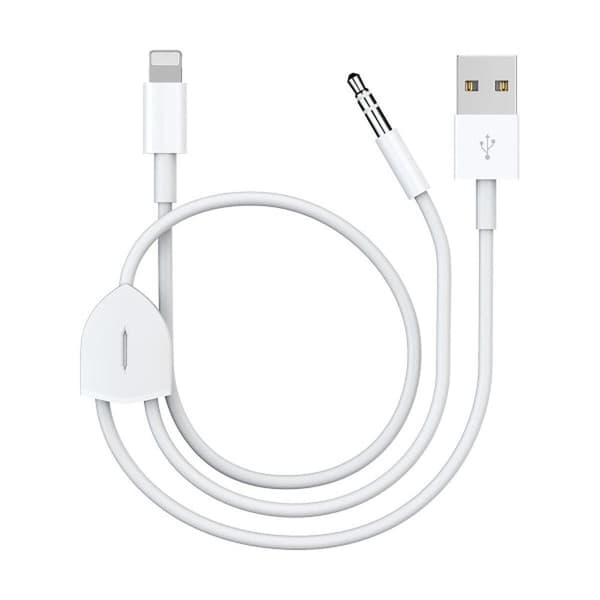 Høretelefonadapter Kompatibel med iPhone, 2-i-1 Lightning til 3,5 mm AUX