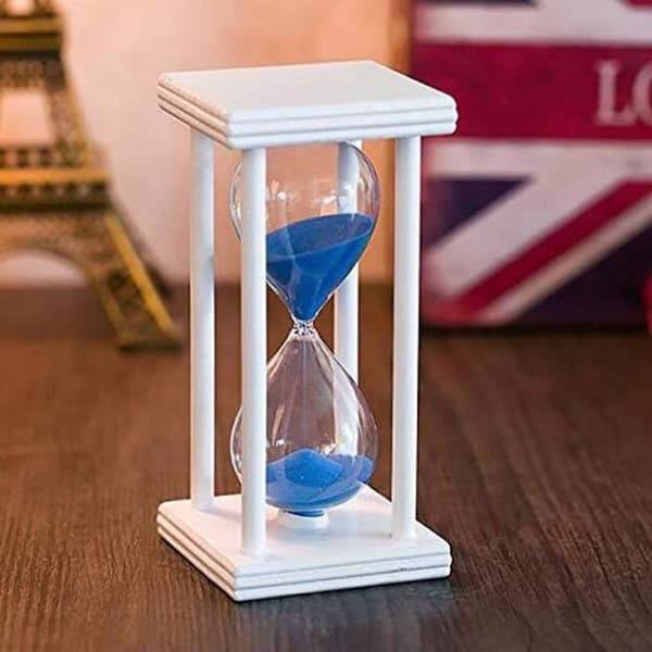 Timeglas 60 minutter Træ Sand Timeglas Ur til Kreativ G 60 minutter blåt sand