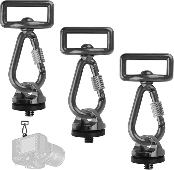 Quick Release Camera Strap, 3 Set Camera Strap Screws for Connecting SLR Camera and Shoulder Strap, Metal Camera Strap Screw Adapter