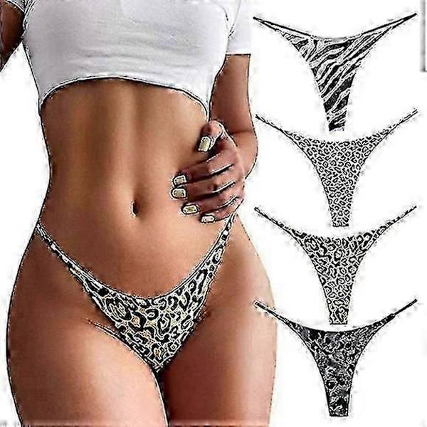 G-string stringit naisille, matala vyötäröinen bikini alushousut 4 Pcs