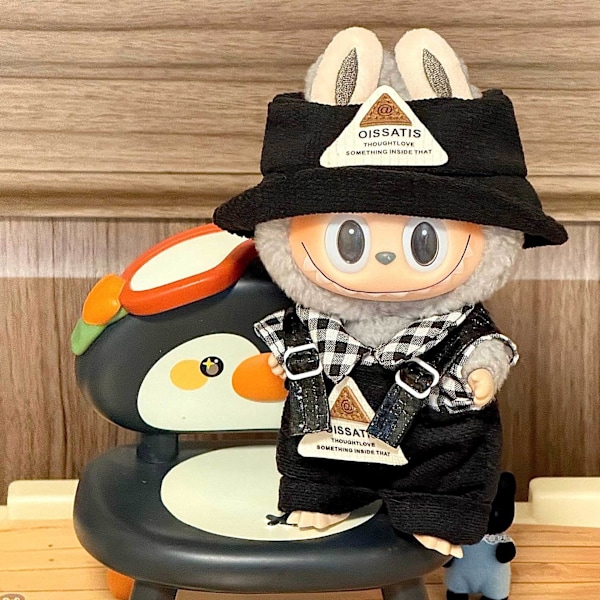 \"Vain vaatteet\" POP MART macaroon vaatetus labubuBU vauvan vaatteet teline LABUBU vaatteiden toinen sukupolvi vaatteet 18cm puku