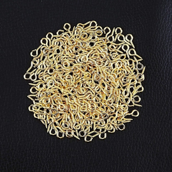 300 stk Øyepinner med krok for smykkelaging DIY