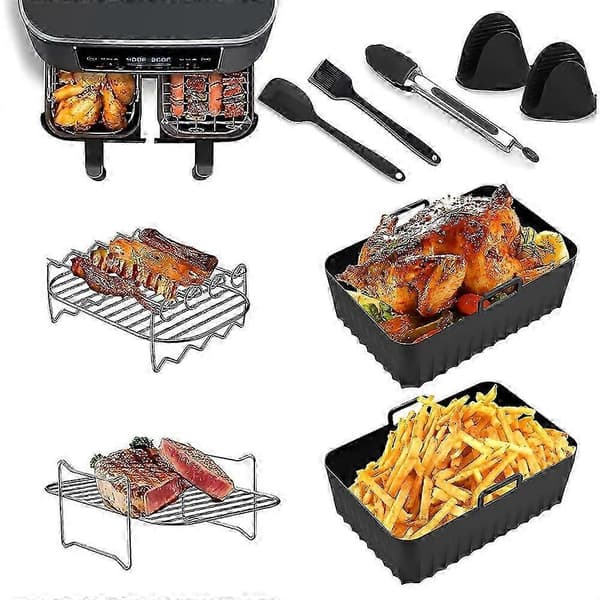 Tilbehør til airfryer, passer til Ninja Dual Airfryer