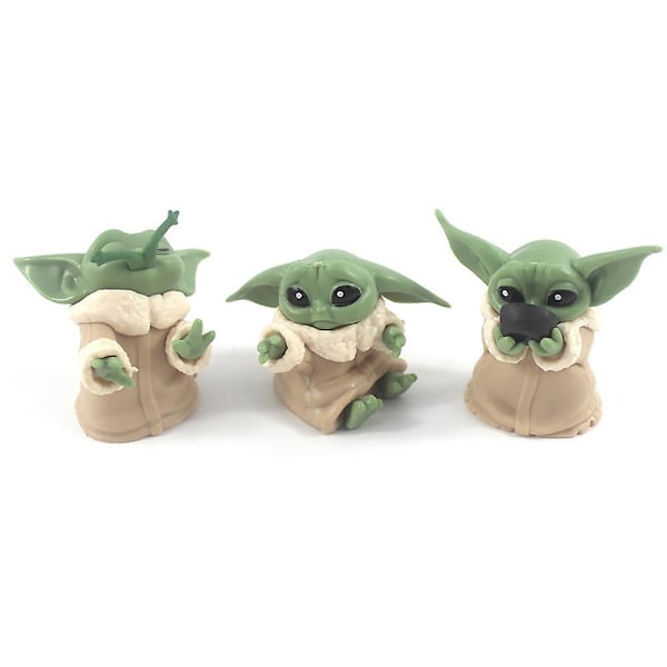 6 kpl Baby Yoda Mini Action Figure -lelu Star Wars The Mandalorian Nukke Kokoelma PVC-malli Lasten Joululahja