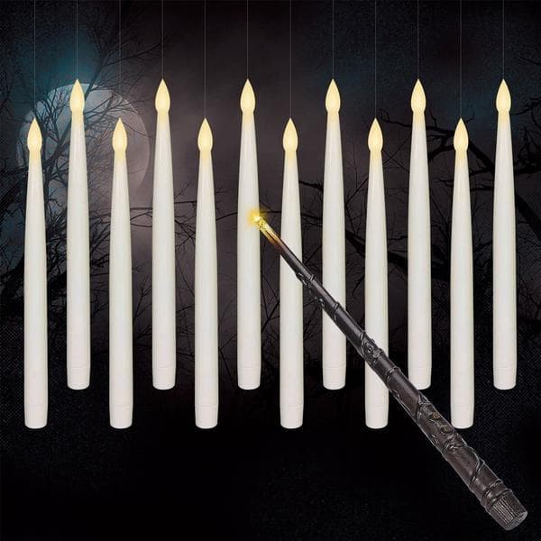 12-Pack Svävande Ljus – LED-ljus med trollstav
