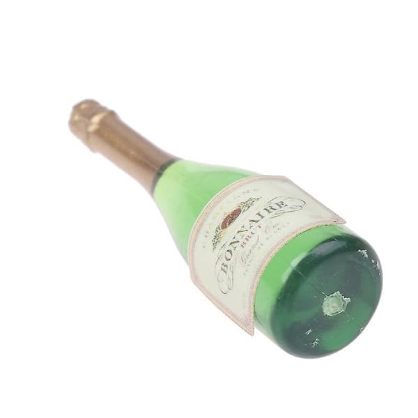 2 st/set Dockhus Champagne Dryckesflaskor 1/12 Skala Mini Dockhusinredning Green 1 Set