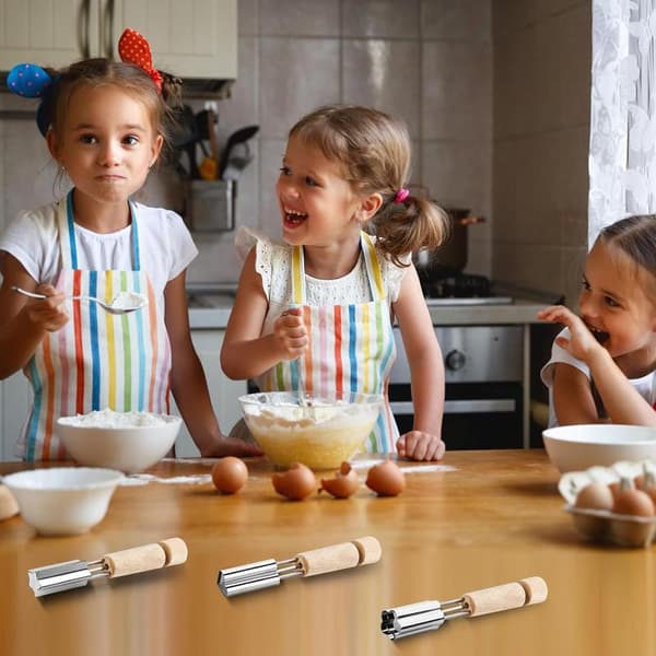 3 stk. Cupcake-udstikkere i rustfrit stål Bageværktøj, Hjerteform, Stjerneform, Blomsterform cupcake-fyldeværktøj, Køkkenkagebagefyld