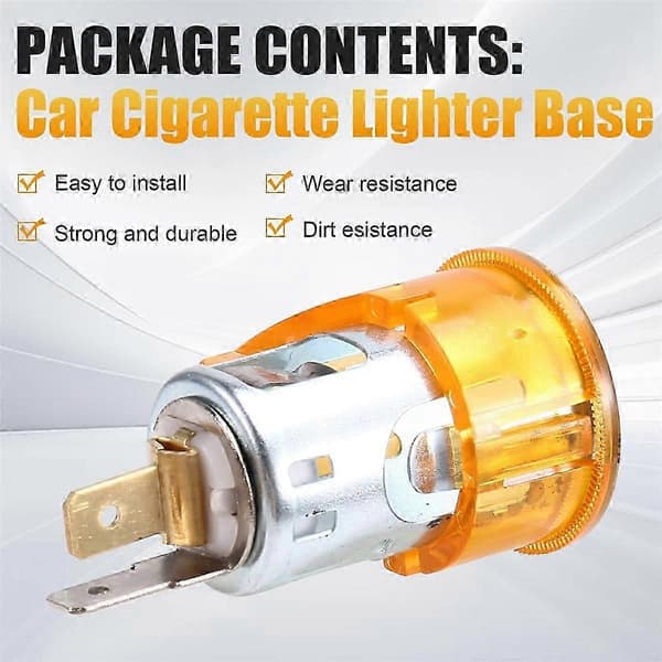 Billighter Base Lighter Socket Plug Elementer Ramme 51167052720 kompatibel med MINI biltilbehør As Shown