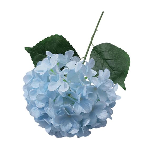 Kunstig Hortensia Blomst – til Midtpunkt & Udstilling – med Realistisk Light Blue