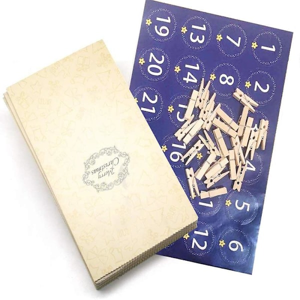 Julekalender 2021, 24 Kraft Jule DIY Gaveposer