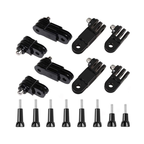 Justerbar forlengelsesarm for kamera, fast monteringsbrakett med kort og lang skrueforlengelsesarm for GoPro Hero 10, 9, 8, 7, 6, 5 og andre actionkameraer