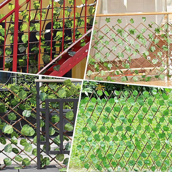 Kunstig bladhegn, træhave espalier, stræk espalier med blade