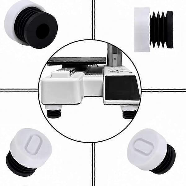 4 stk. Bambu Lab A1 Mini 3D-printer Anti-vibrationsfødder, skridsikre stødsikre støvtætte fodpuder Black & white