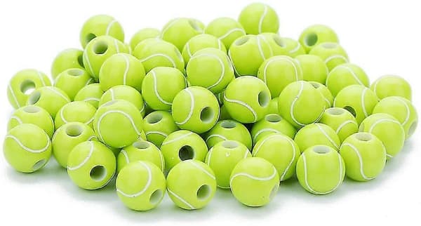 100 tennispärlor 11 mm sport-ponnypärlor