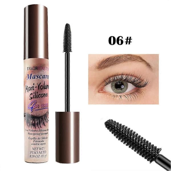 Vattenfast Mascara Kladdfri Volymgivande Förlängande Långvarig #06 1pcs