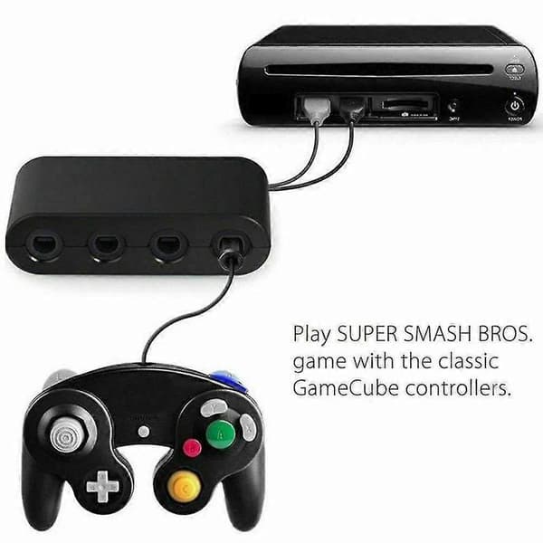 4-porters kontrolleradapter for Nintendo GameCube til Switch & Wii U & PC SZRH A-J 5 5