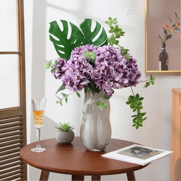 Kunstig Hortensia Blomst – til Midtpunkt & Udstilling – med Realistisk Pink