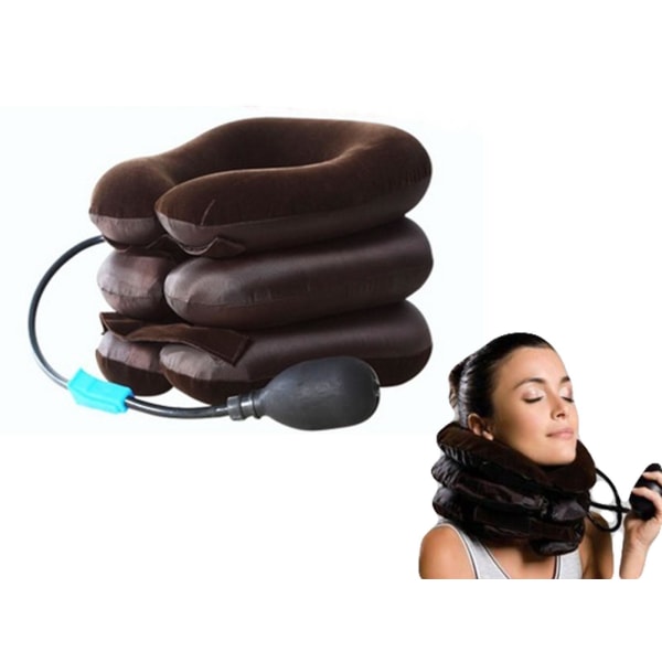 Neck Pillow Inflatable Air Cushion Rest Supports for Travel & Home