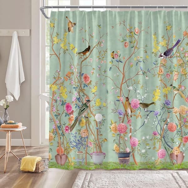 Duschdraperi, Vattentätt, Badrumsgardin, Tryckt Duschdraperi, Polyester, 150x180cm