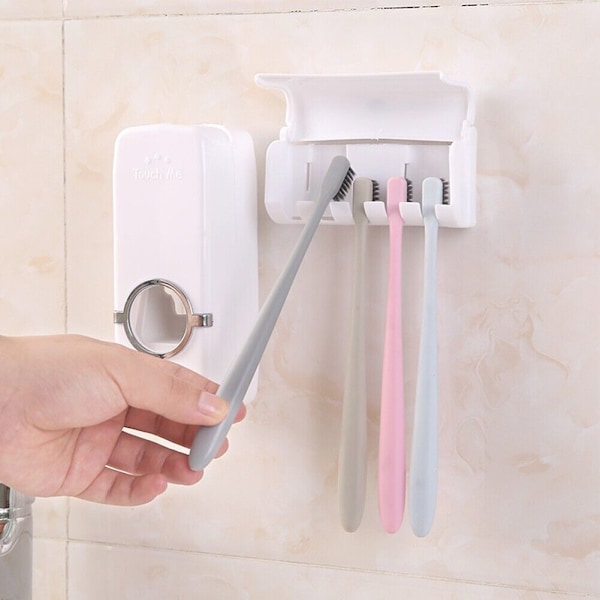 For children toothpaste dispenser ABS + silicone automatic bathroom parts