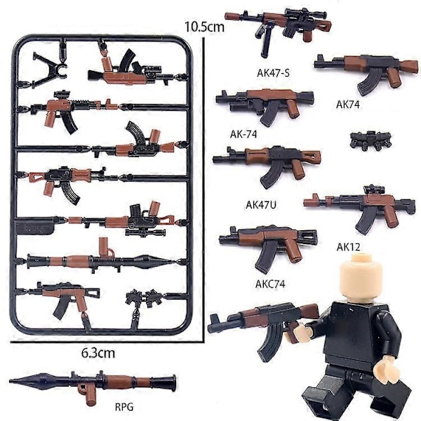 24 st/set Militär Soldater Byggklossar Leksaker WW2 Armé Soldat Mini Actionfigurer Stridsleksak Med Utrustning För Pojkar Barn Födelsedagspresenter