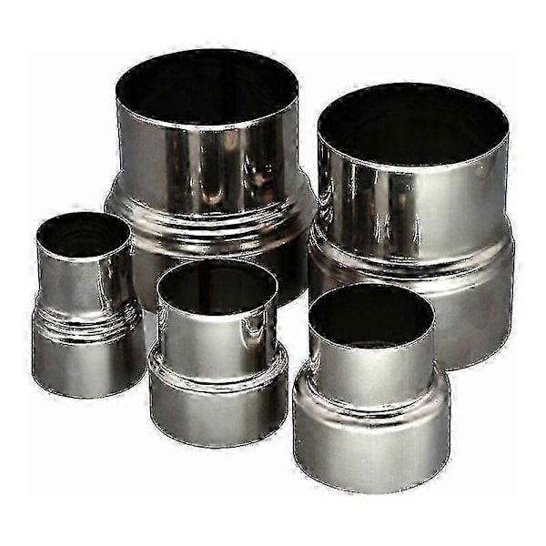 80mm til 60mm Adapter til Installation af Skorstensrør i Rustfrit Stål