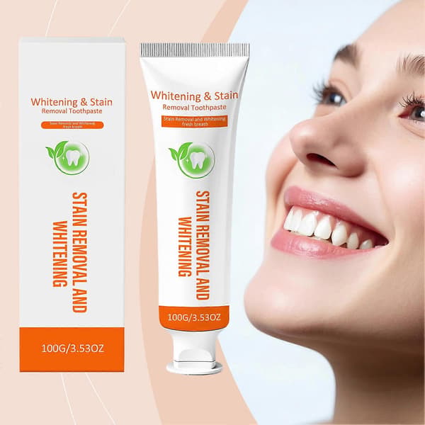 Fluoridfri tannkrem flekkfjerning tannbleking tannkrem for voksne barn egnet for sensitive tenner 2pcs