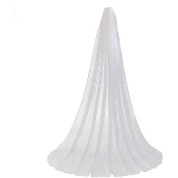 Wedding Bridal Veil, 3m Long Bridal Veil, Tulle Bridal Veil With Comb (white)