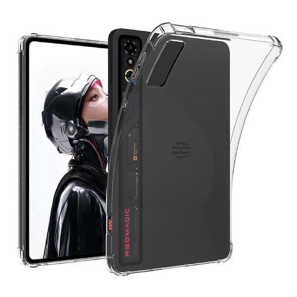 Cover til RedMagic Astra Gaming Tablet, Blød TPU-bagside, Transparent Rød