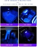 4 langatonta LED-valoa auton sisätiloihin, LED-valot auton sisätiloihin