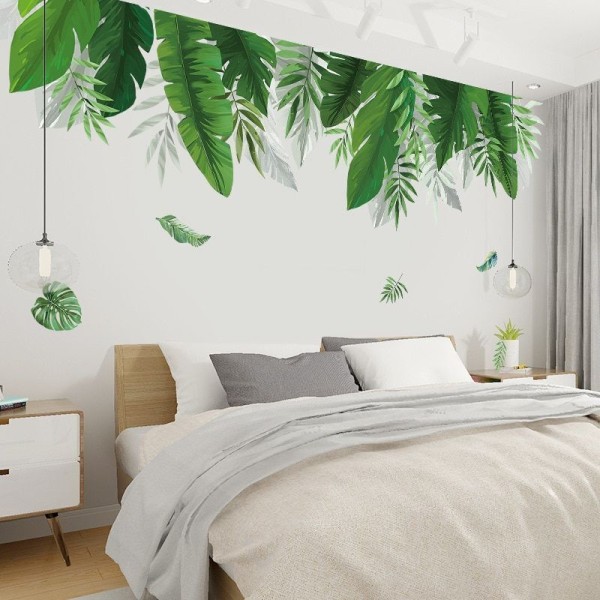 Banana Leaf Wall Stickers - DIY Vinyl Tropical Plant Sticker Home Decoration 1pc