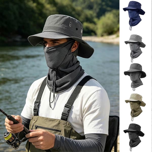Fiske Solhat – Is Silke & Hurtigtørrende – til Vandring & Udendørs Sport Navy Blue One Size